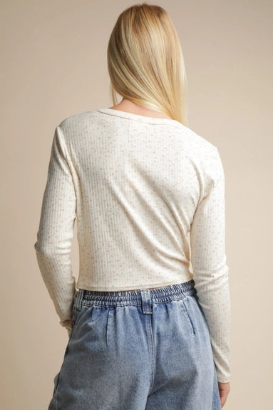 Button Down Knit Cardigan Top