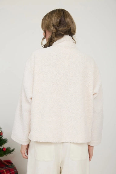 Denim Sherpa Zip up Jacket