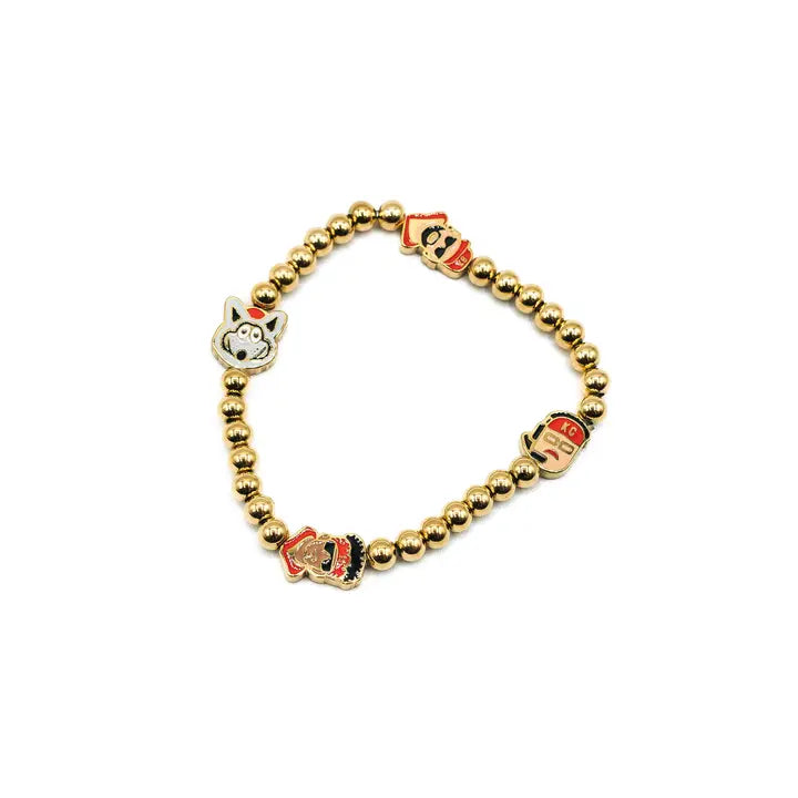 Kansas City Gold Beaded Bracelet