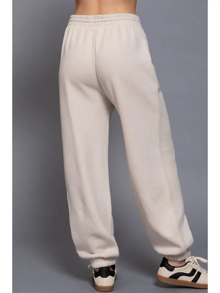 Elastic Waist Soft Jogger Pants