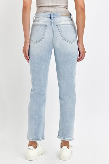 High Rise Straight Back Pocket Jeans