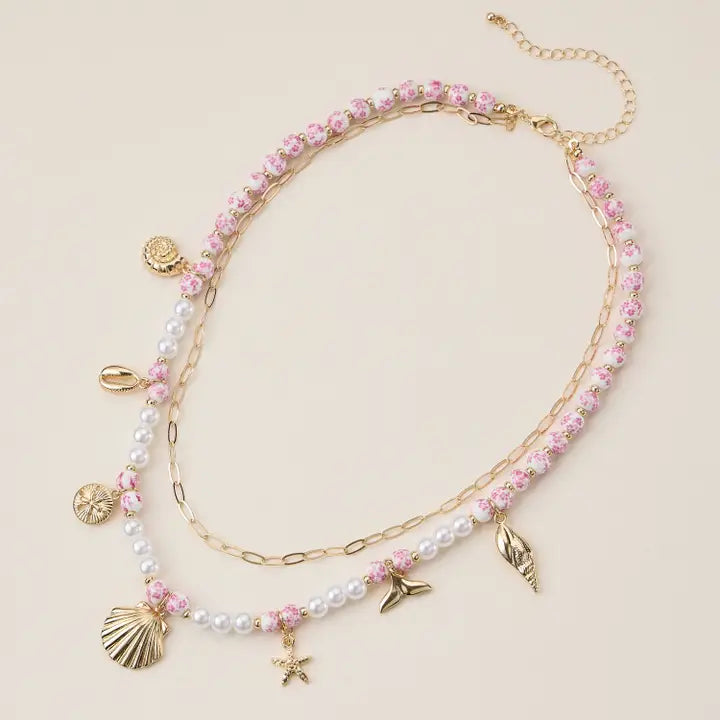 Seaside Charm Layered Bead Necklace
