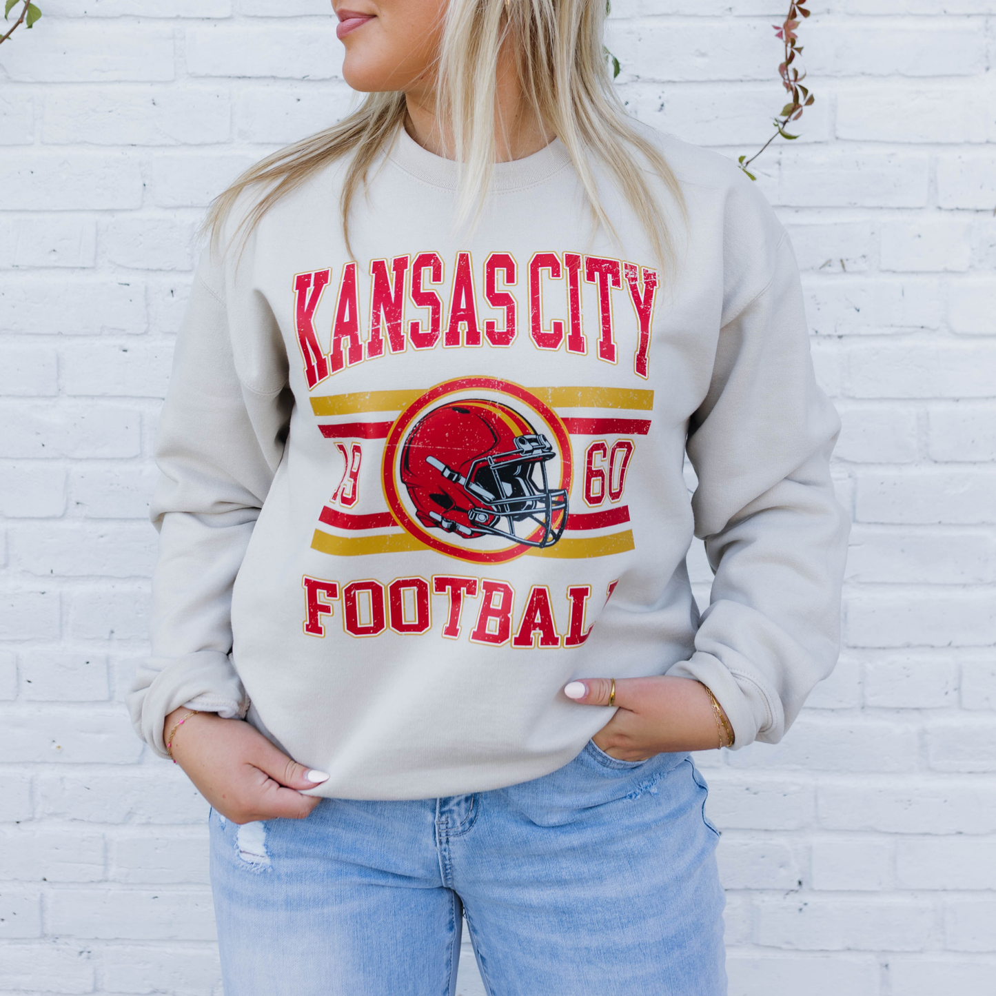 Kansas City Football Vintage Style Crewneck
