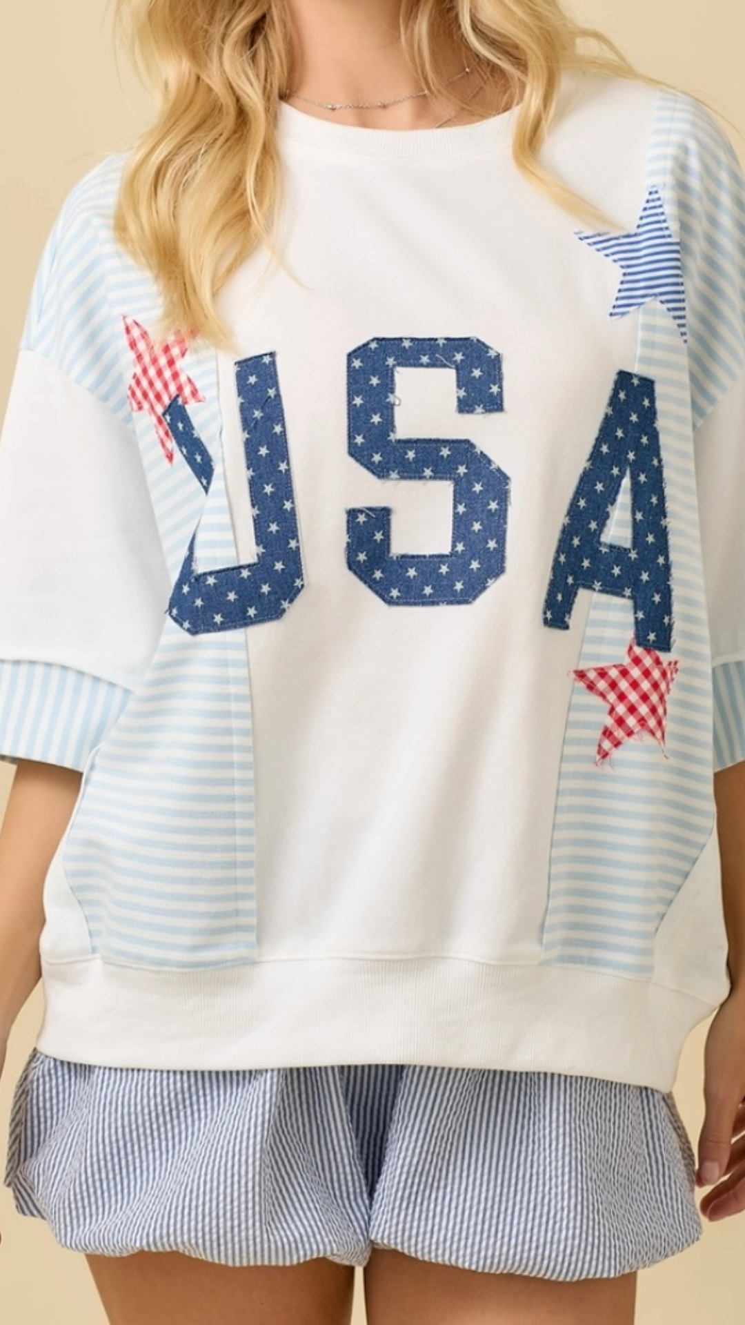 PREORDER- USA Patchwork Tee