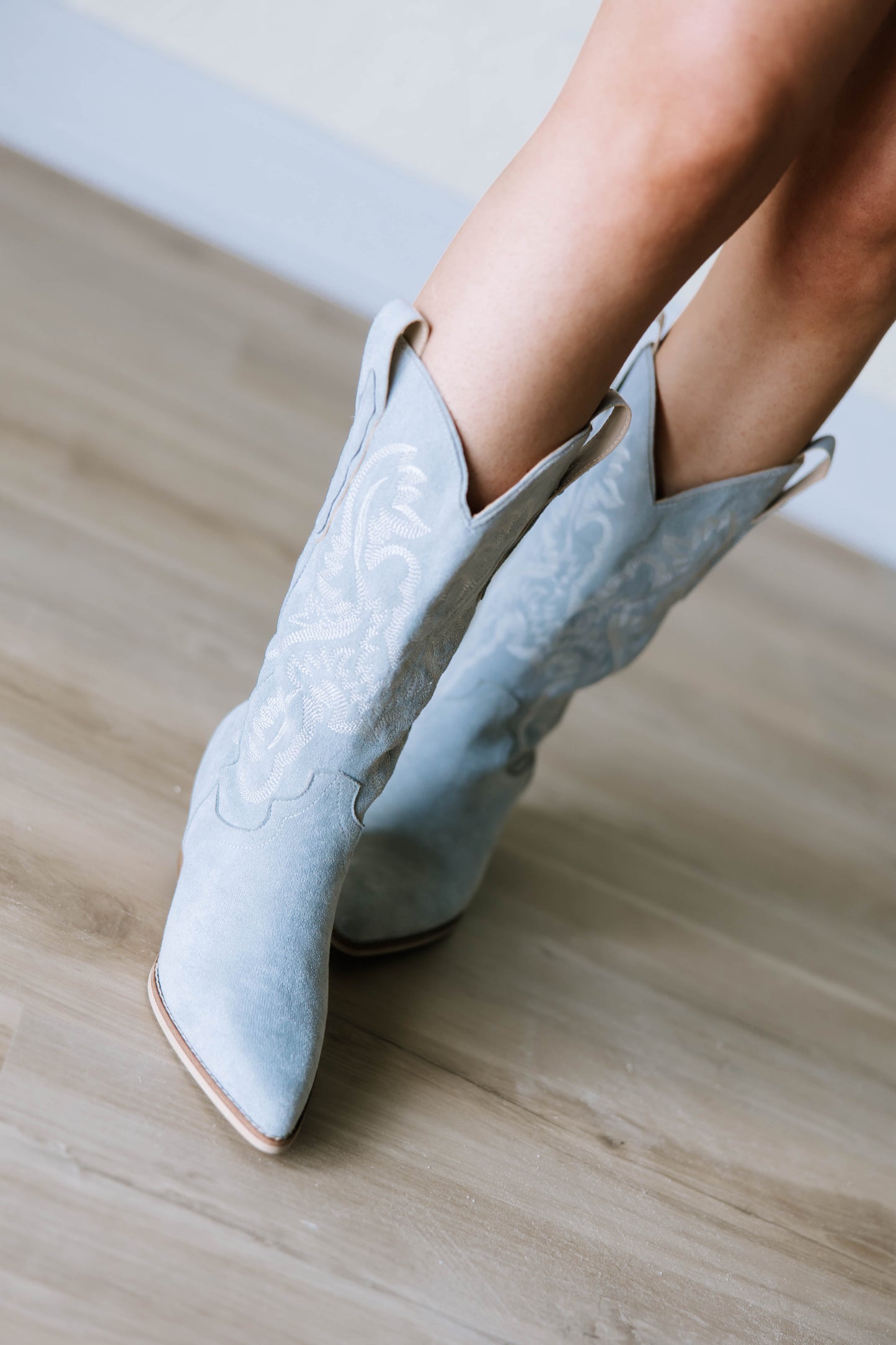 Light Dusty Blue Cowgirl Boot