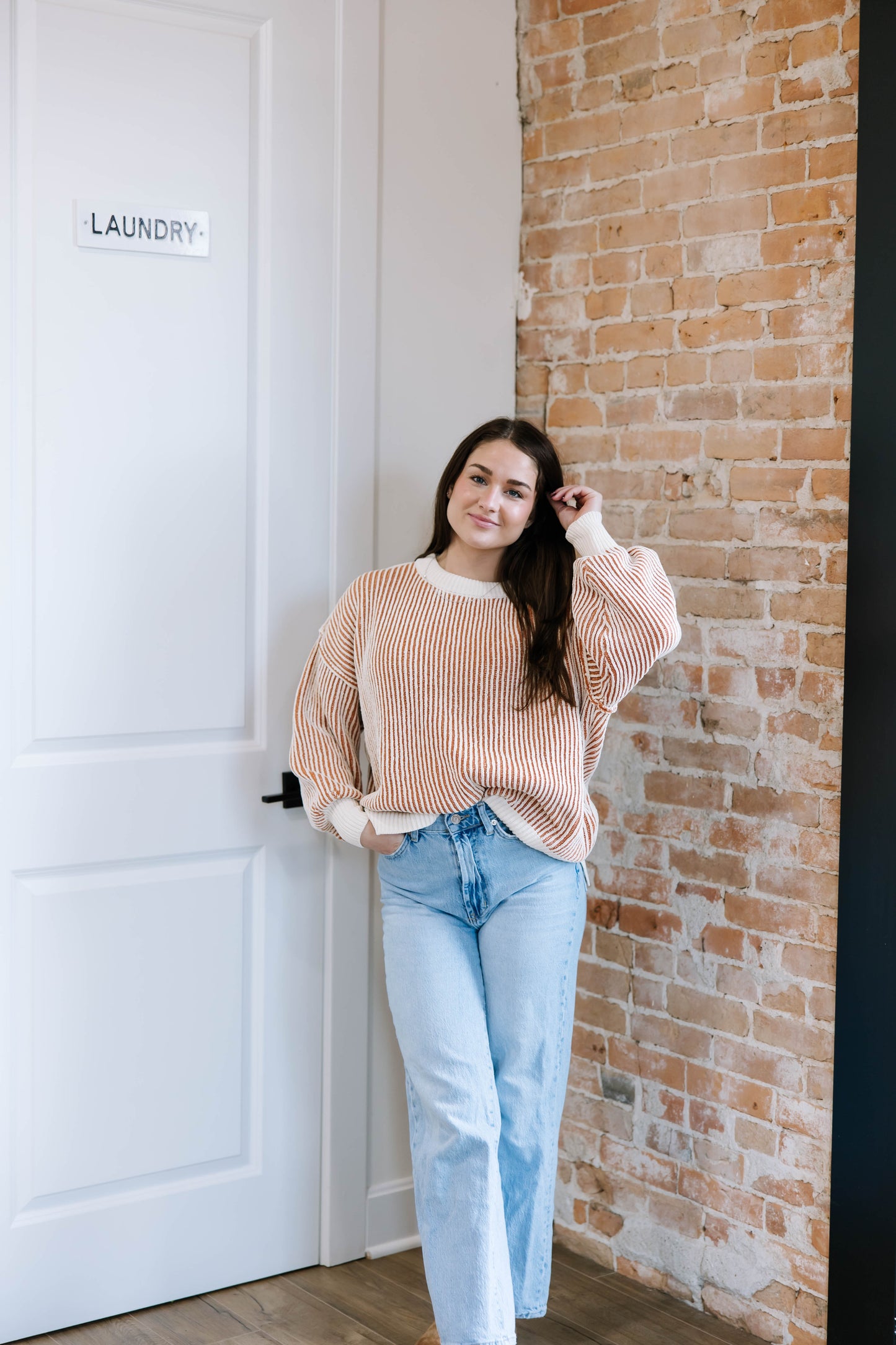 Rust/Ivory Oversized Sweater