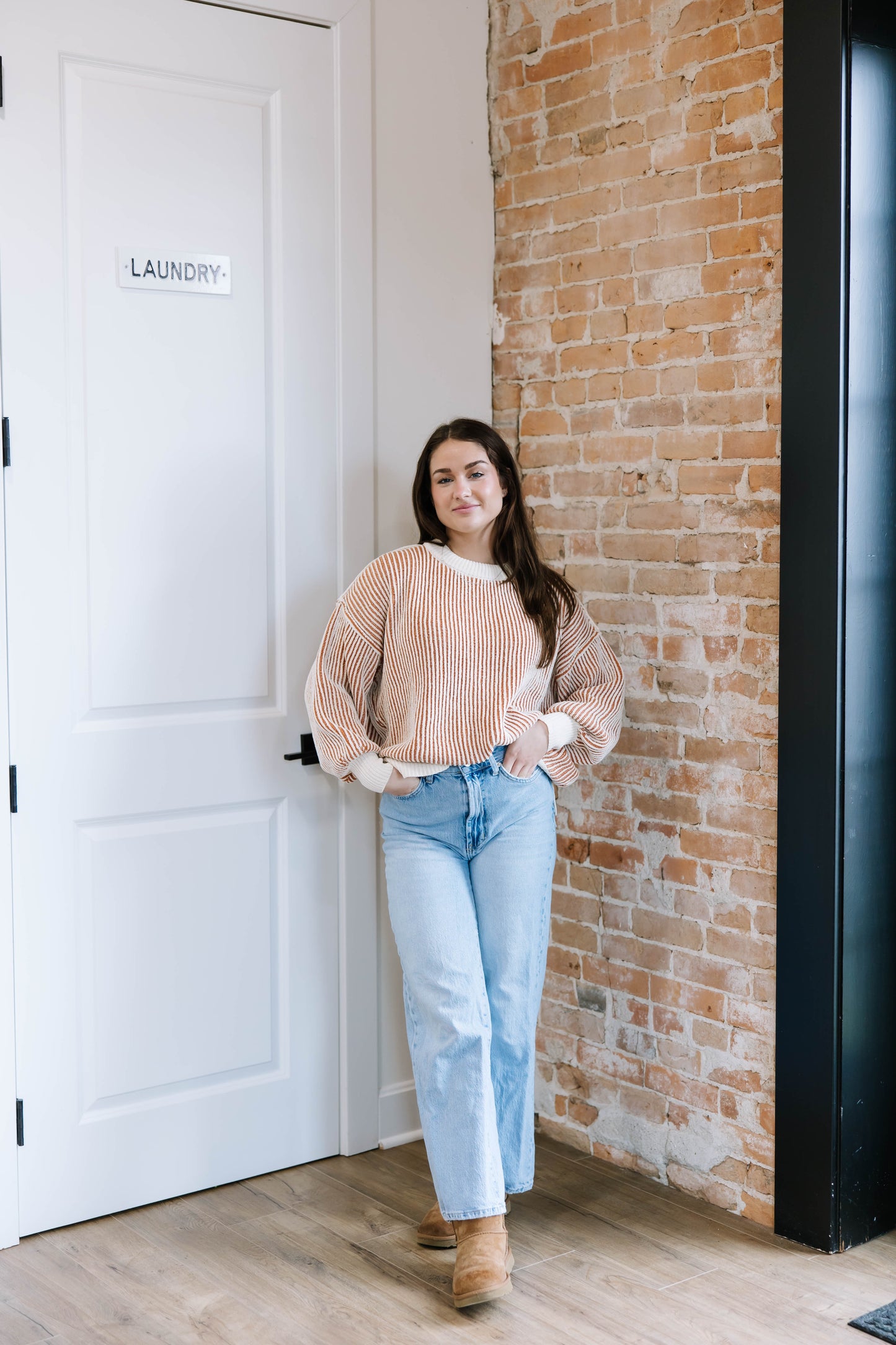 Rust/Ivory Oversized Sweater