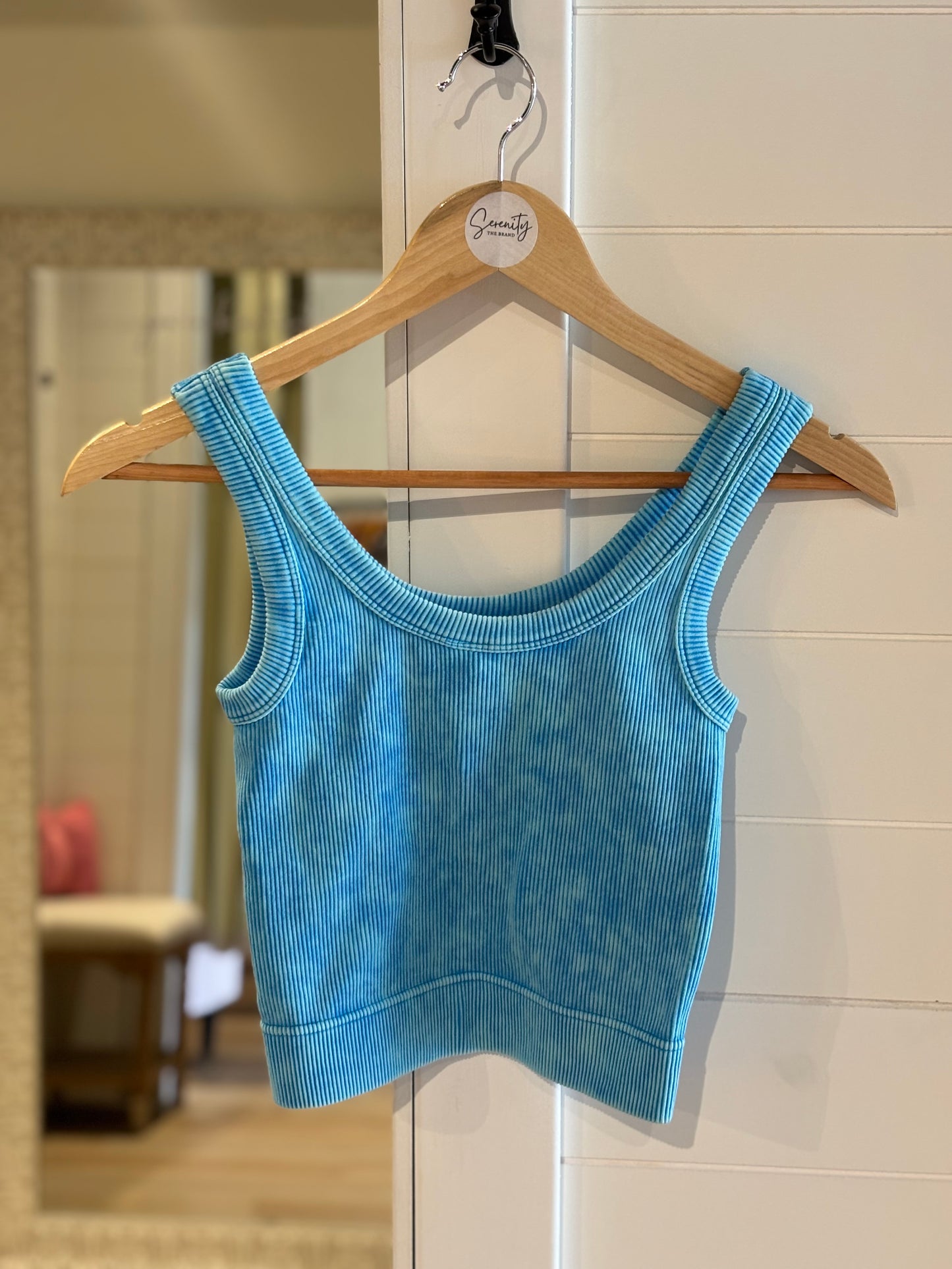 Zenana Scoop Neck Tank Blue