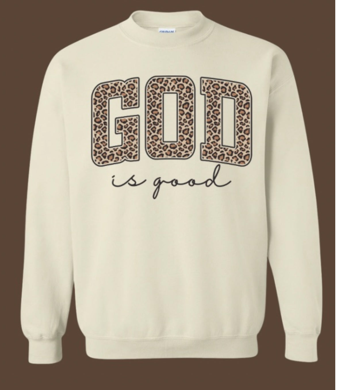 God Is Good Cheetah Print Crewneck