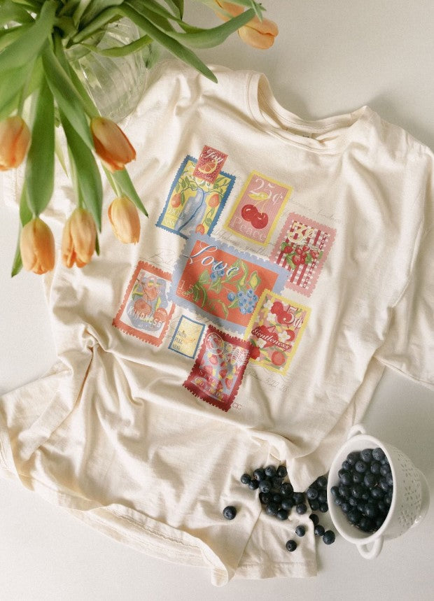 Ivory Vintage Wash Stamp Tee