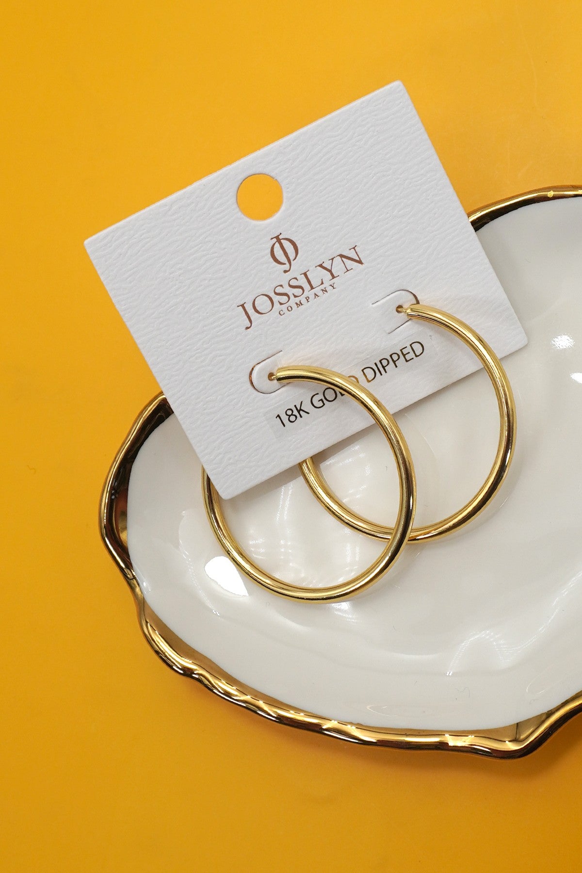 18k Gold PVD Tarnish Free Waterproof Hoops