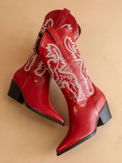 The Amaya Cherry Classic Western Boot