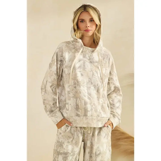 Printed French Terry Hoodie