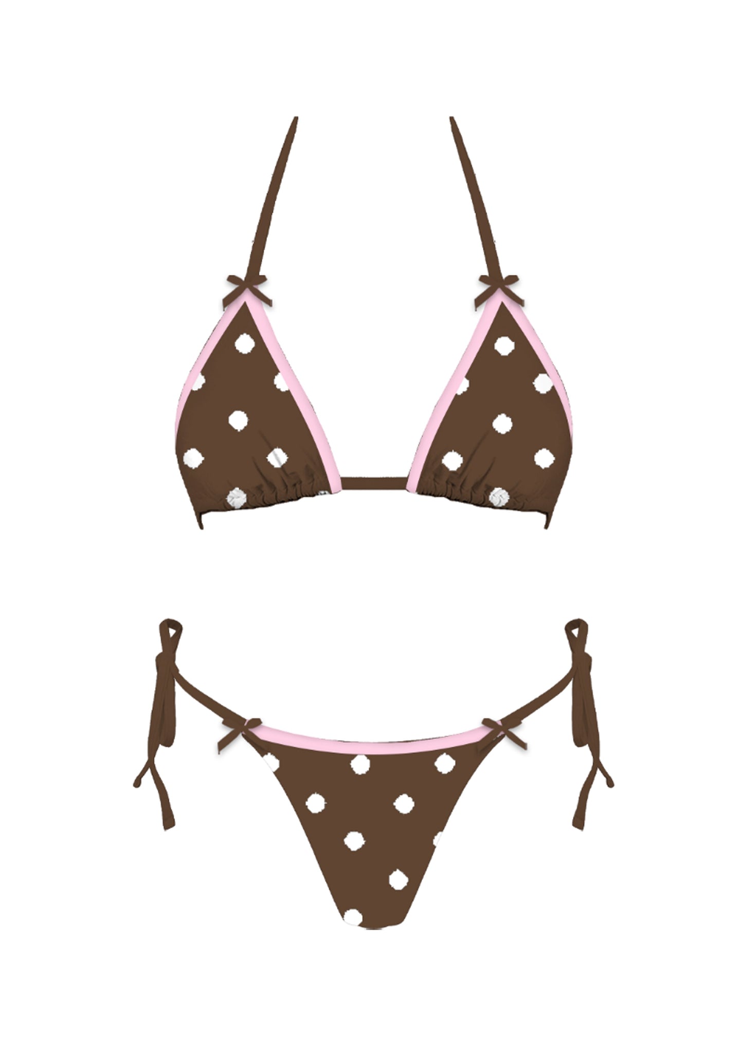 Bikini Polka Dot Brown Set