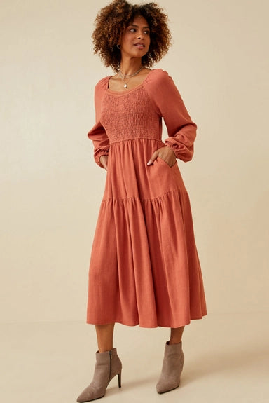 Smocked Tiered Maxi Dress