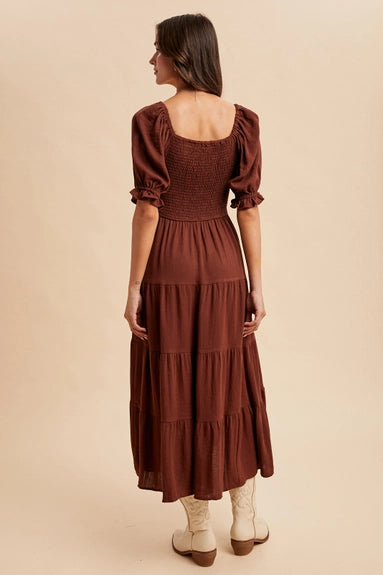 Smocked Tiered Maxi Dress