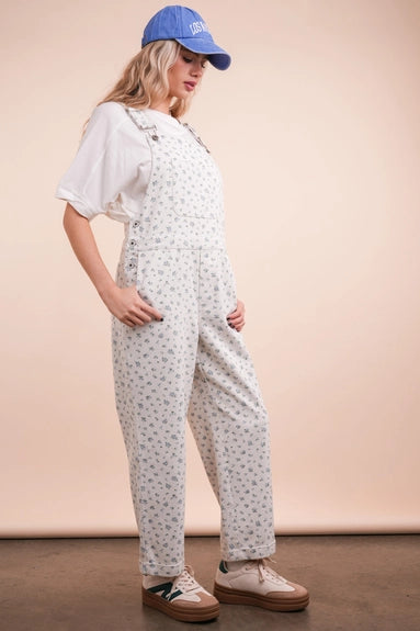 Floral Printed Casual Overall Jumpsuit
