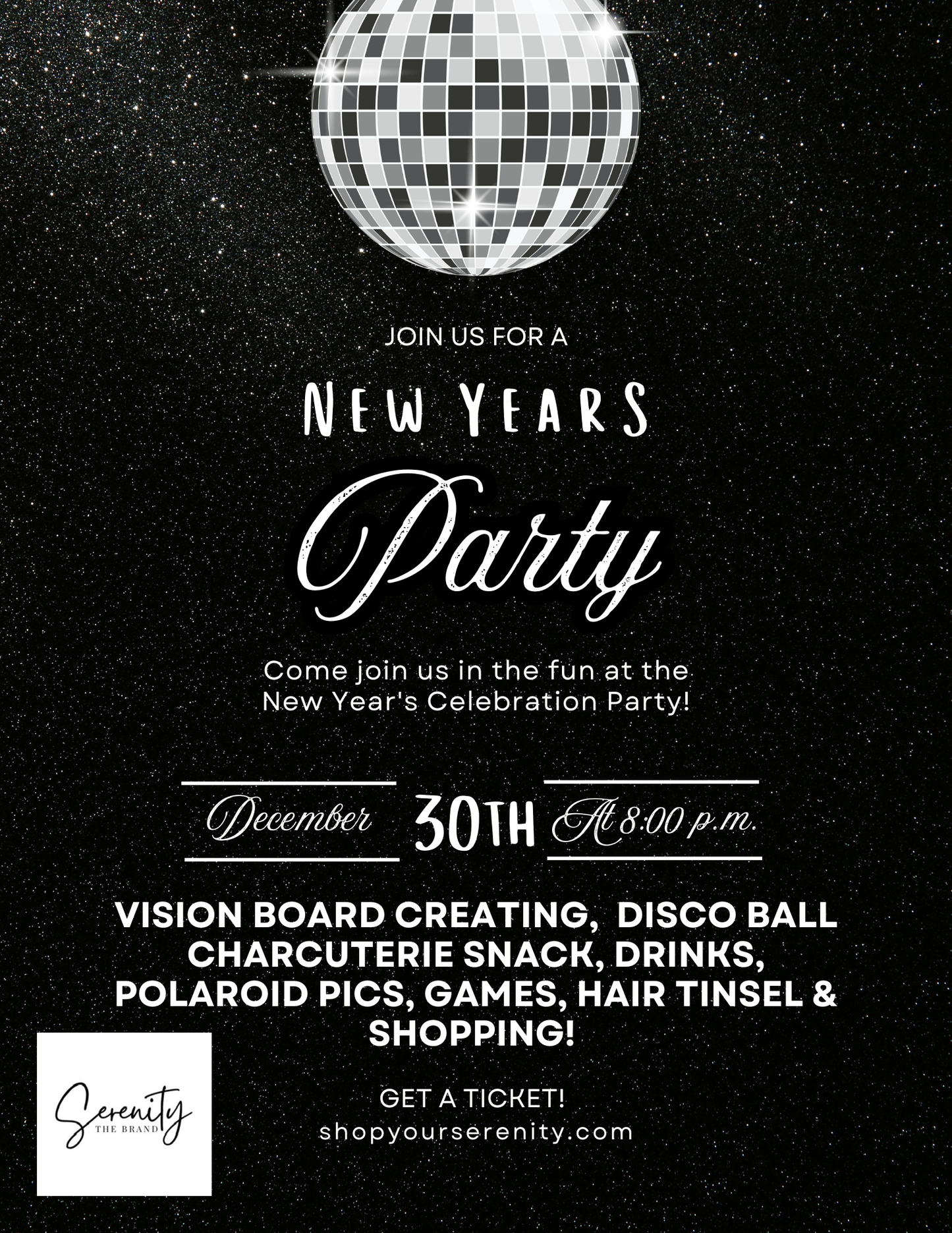 New Year Celebration at Serenity The Brand - TICKET