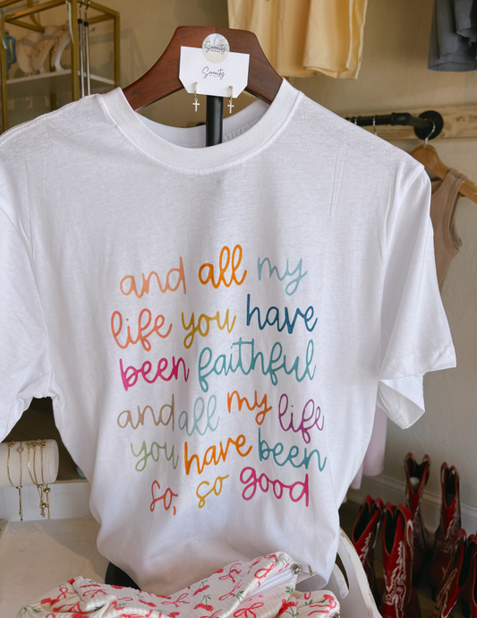 All My Life Colorful Graphic Tee