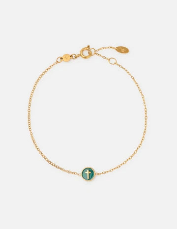 Emerald Cross Bracelet