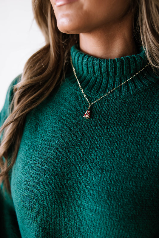 Single Charm Christmas Tree Necklace