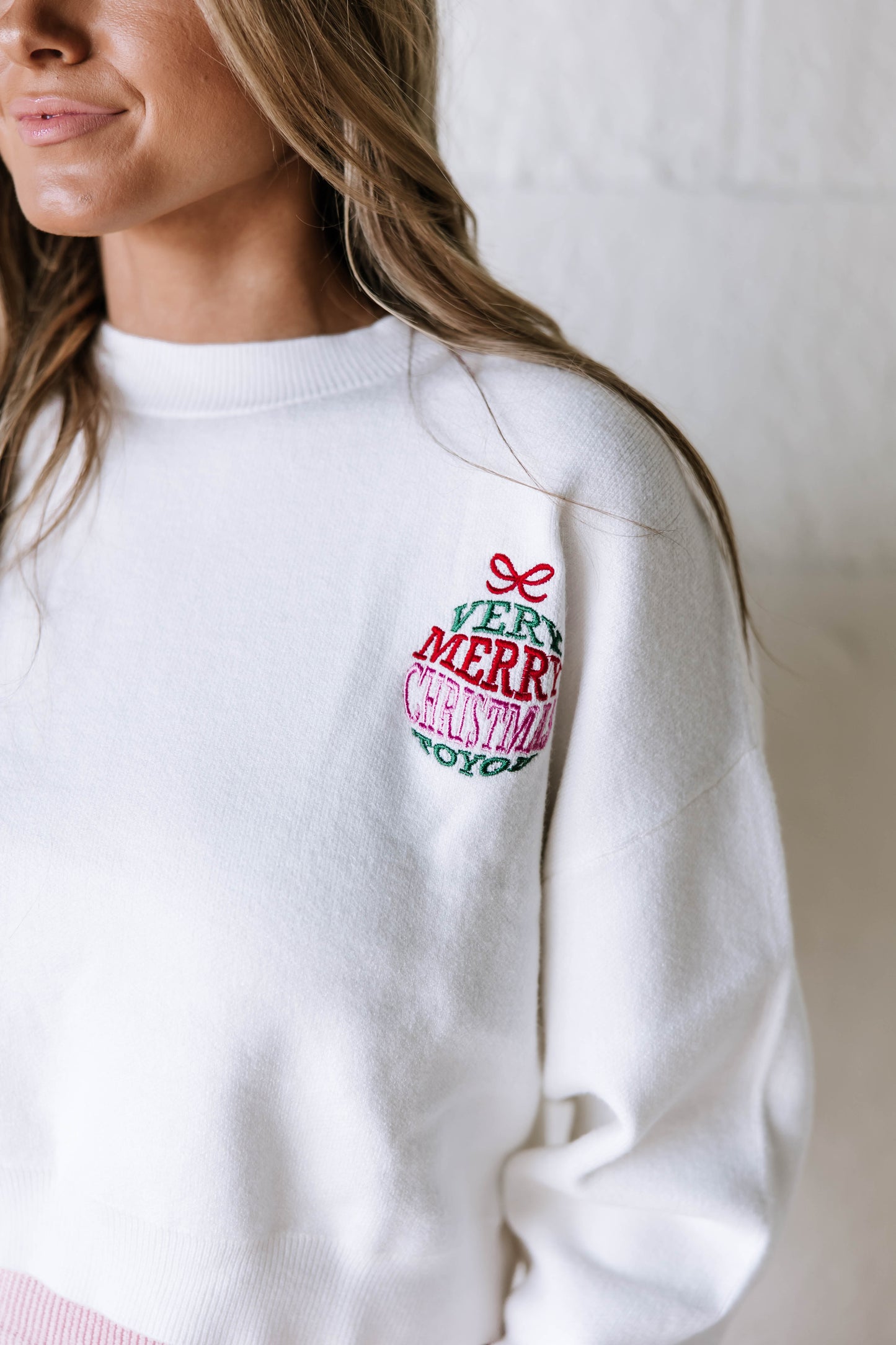 A Very Merry Christmas Cropped Sweater