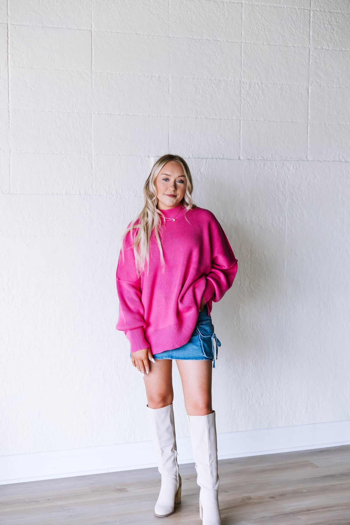 Pink Oversized Sweater