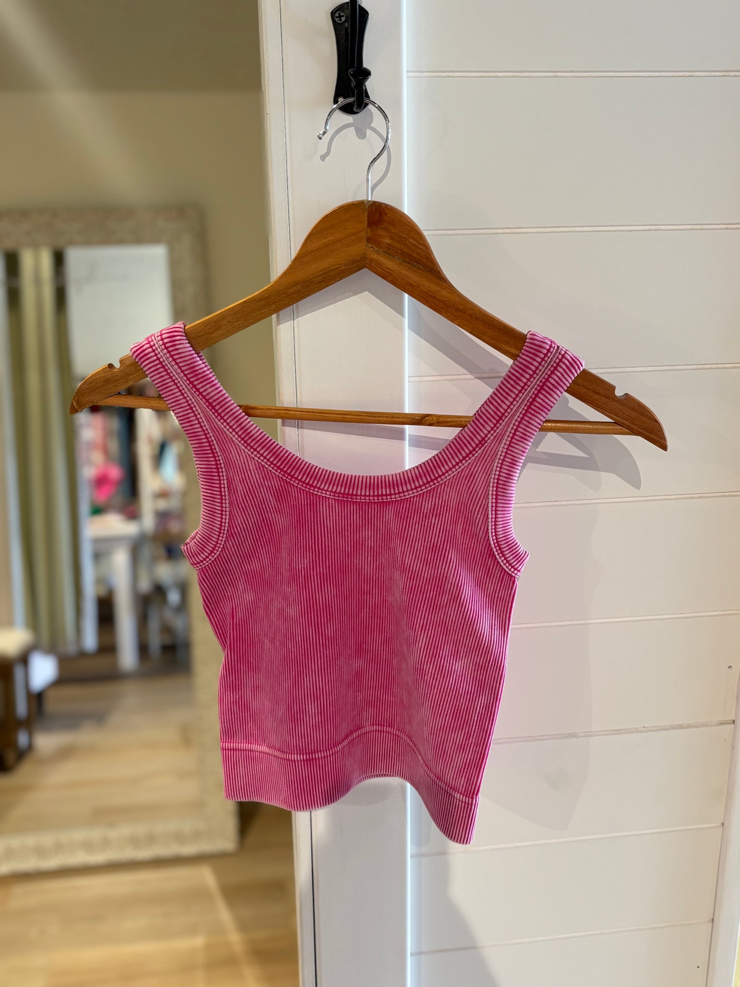 Zenana Pink Scoop Neck Tank Top