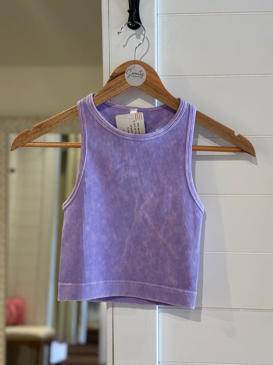 Zenana High Neck Tank Purple