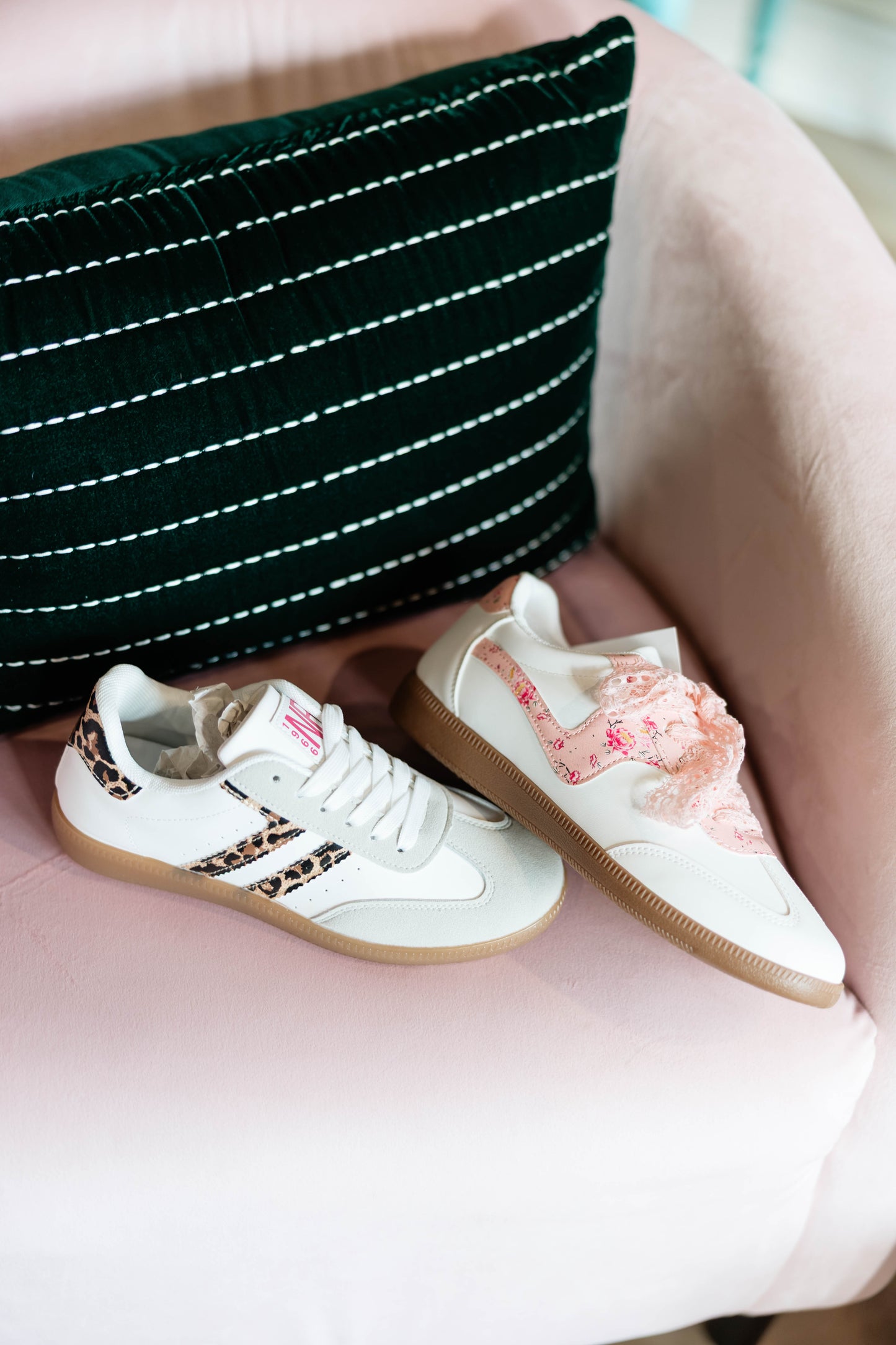 Light Pink Floral Sneakers
