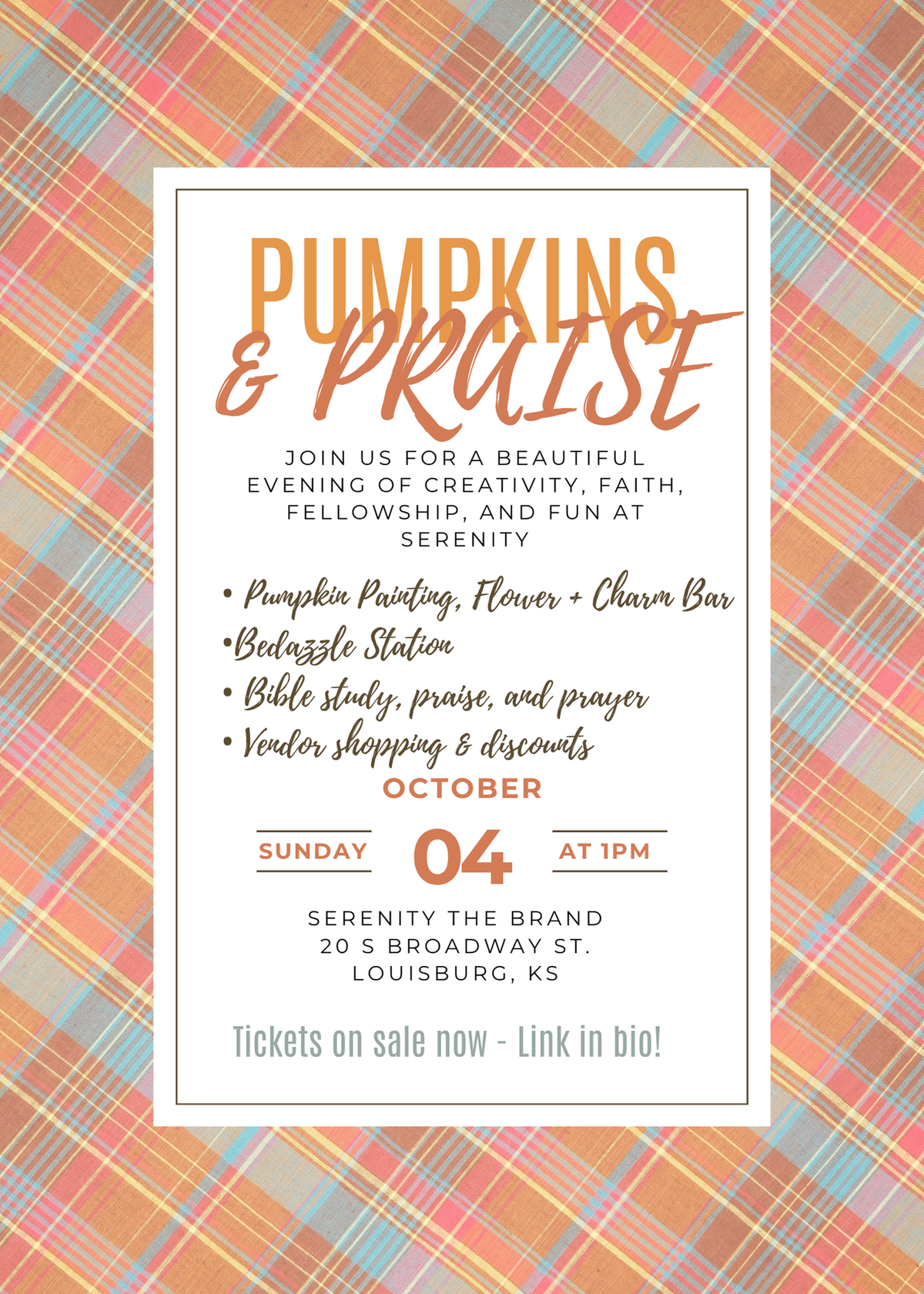 Pumpkins and Praise - Ticket