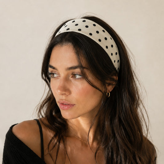 Black Polka Dot Headband