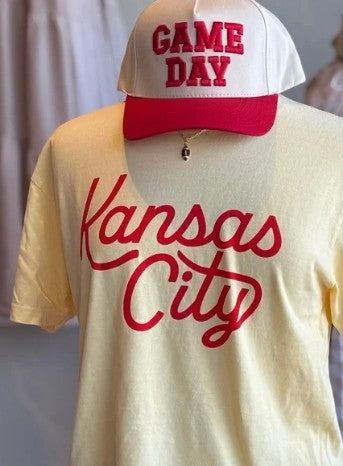 Kansas City Boxy Tee - Yellow