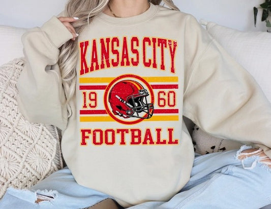Kansas City Football Vintage Style Crewneck
