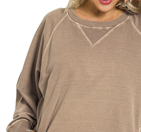 pigment dyed french terry pullover