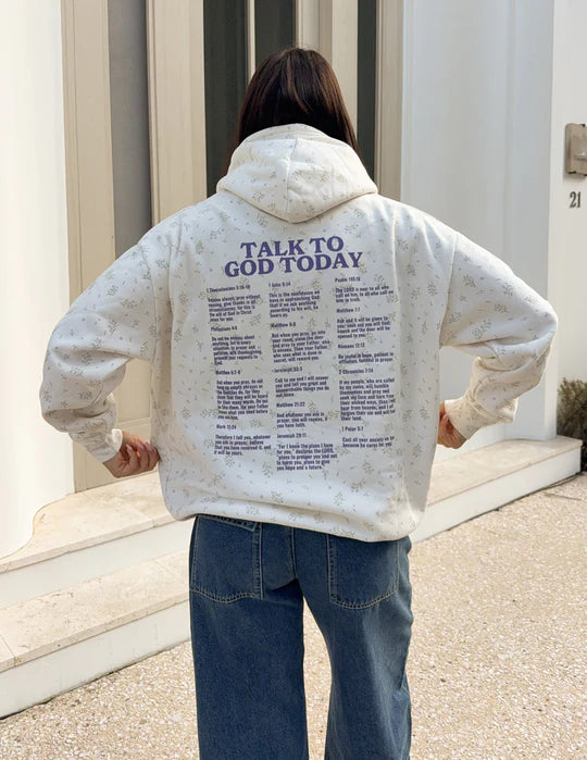 Talk to God Allover Wildflower Unisex Hoodie