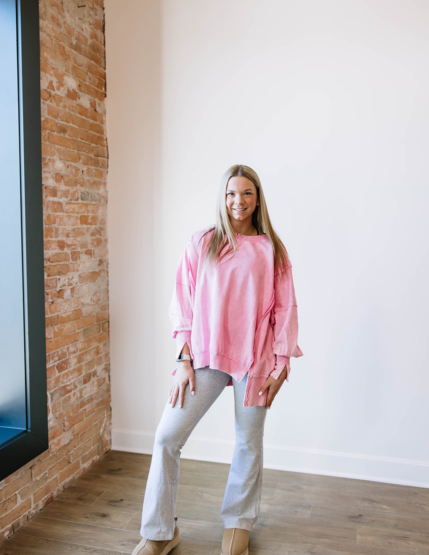 Pink Oversized Pullover