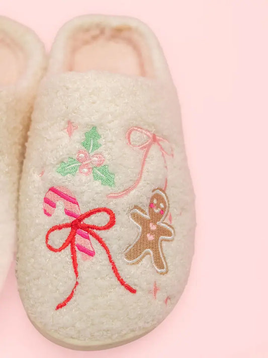 Gingerbread Bows - Christmas Sweets Slippers