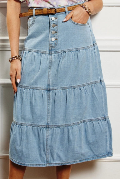 Denim Maxi Skirt